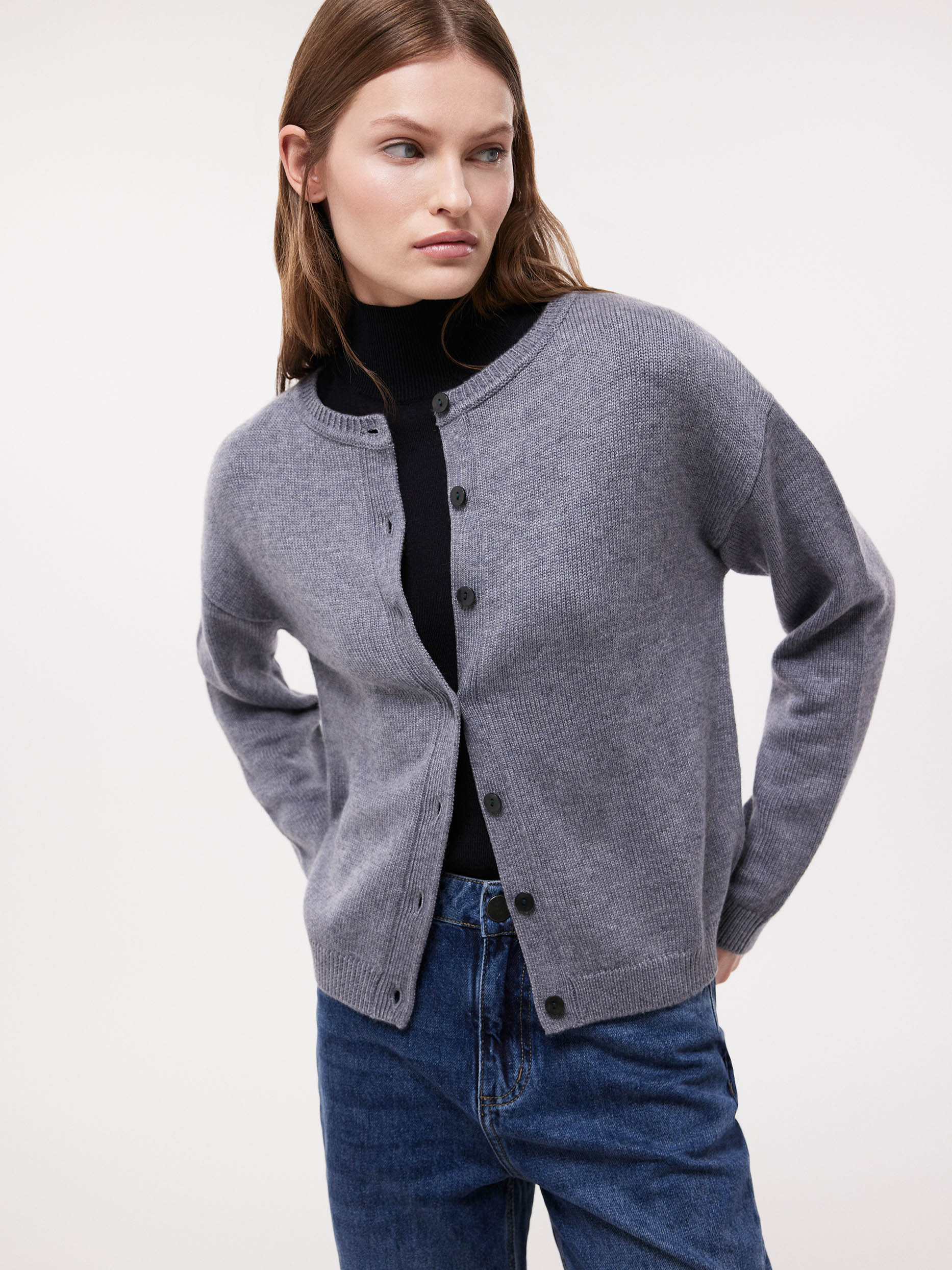 Кардиган с шерстью