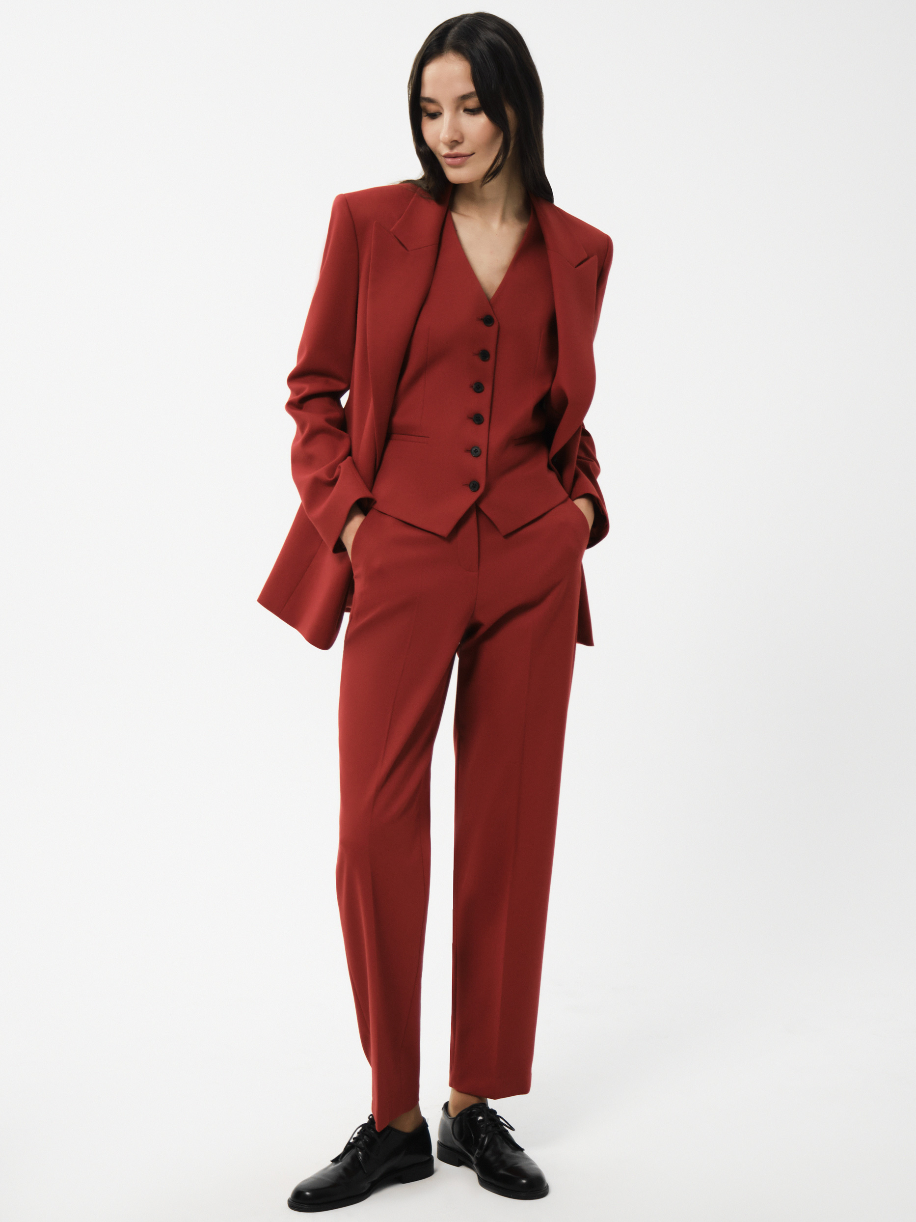 

Однобортный жакет, Красный