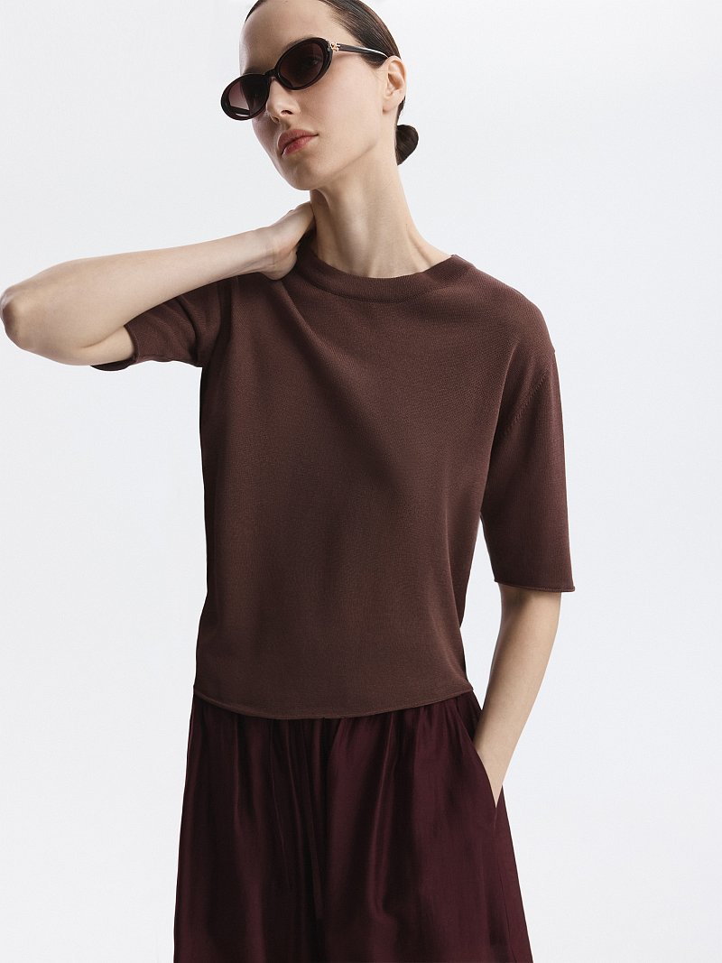 Джемпер с шелком