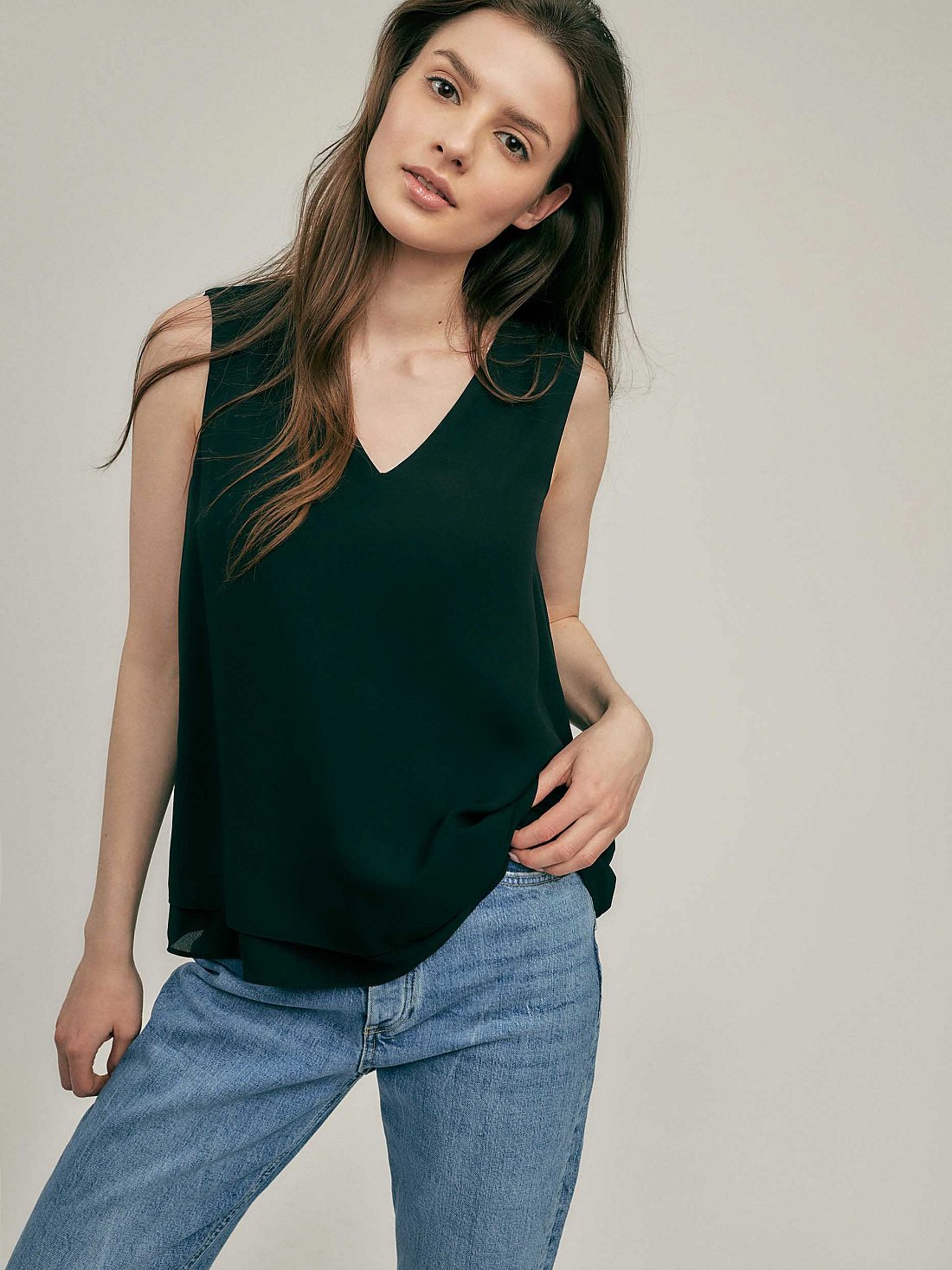 Двухслойный свободный топ: фото №1