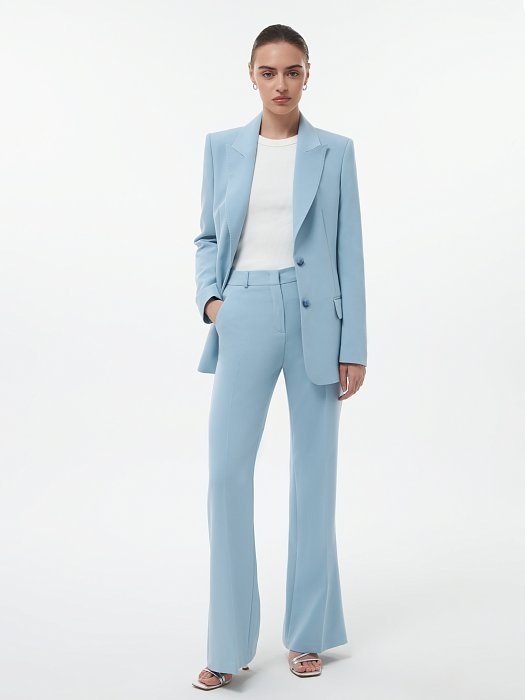 Брюки расклешенного кроя с разрезами: фото №2