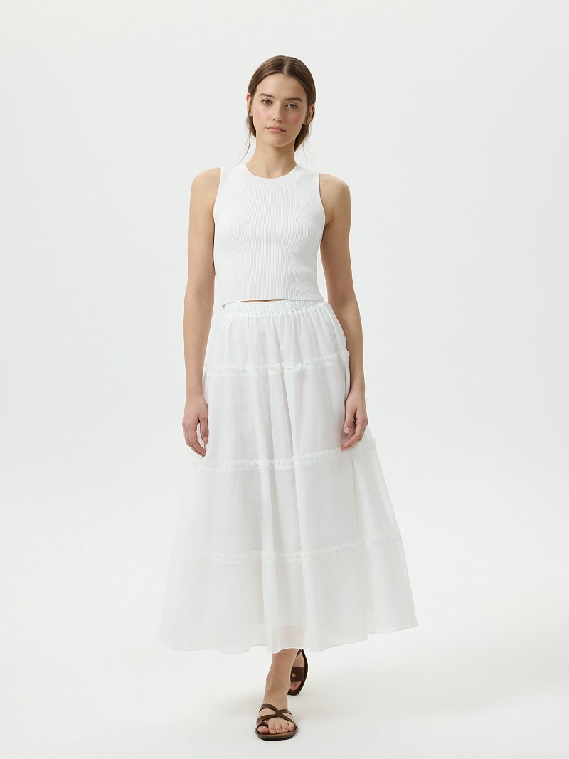 Ярусная юбка из хлопка