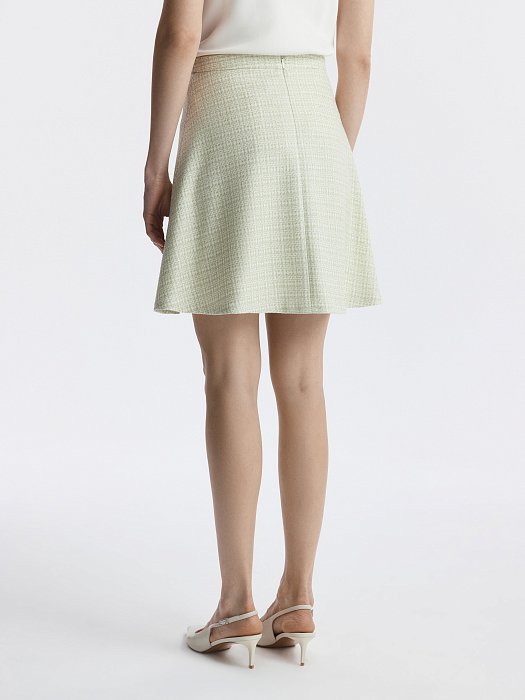 Расклешенная юбка из твида: фото №5