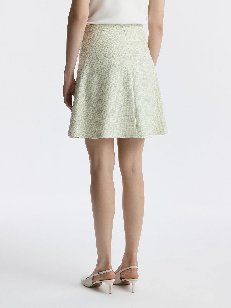 Расклешенная юбка из твида