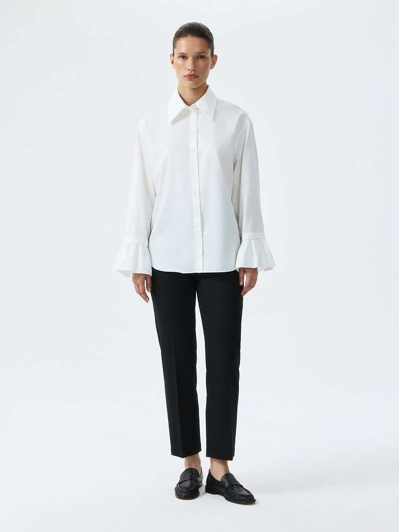 Блуза со съемными манжетами