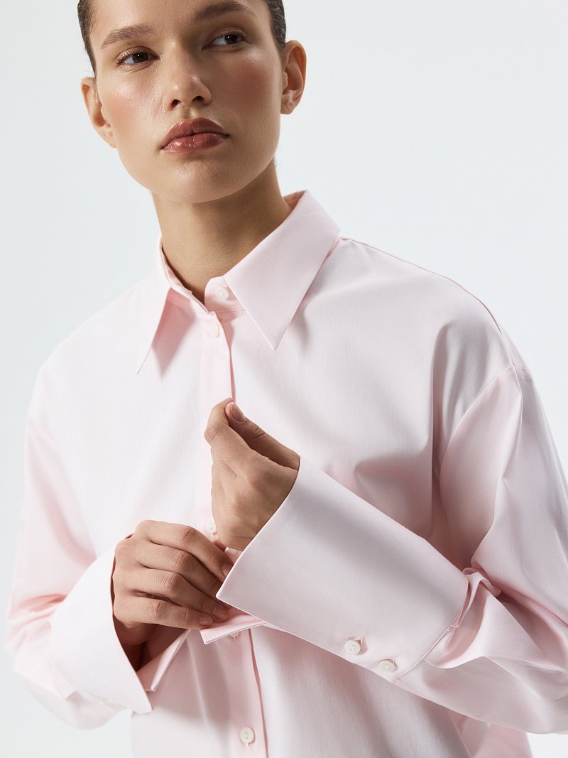 Рубашка с широкими манжетами