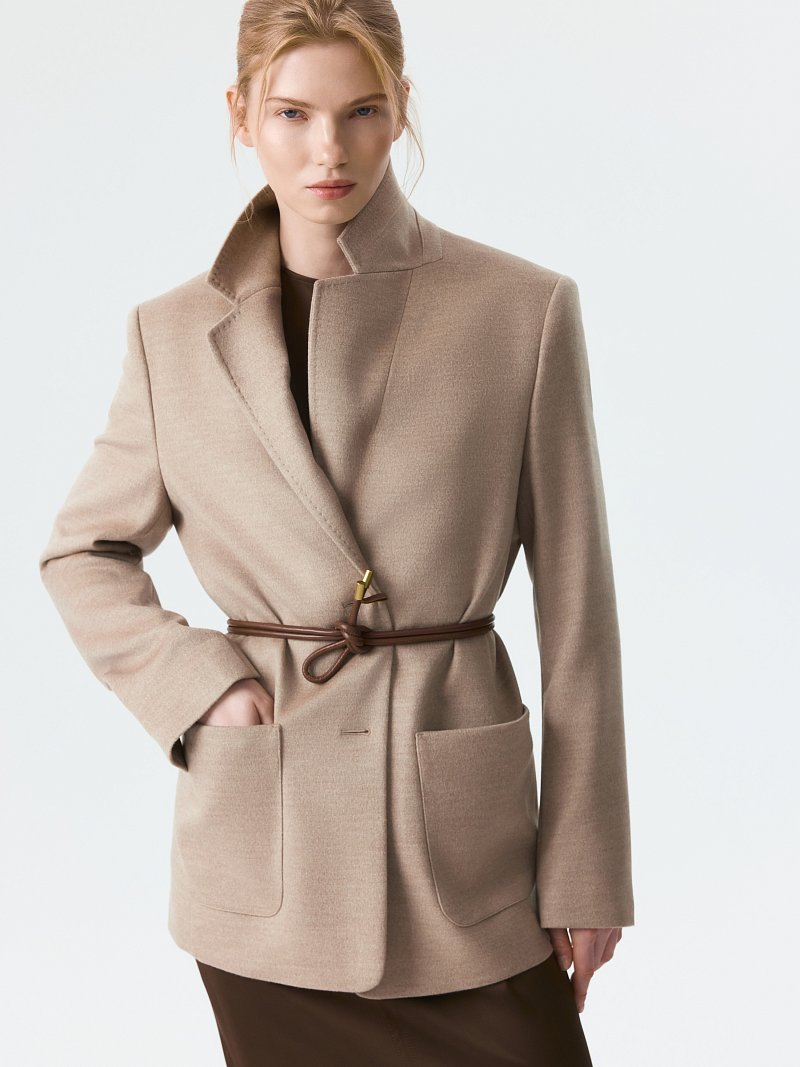 Однобортный жакет из фланели (Р158)