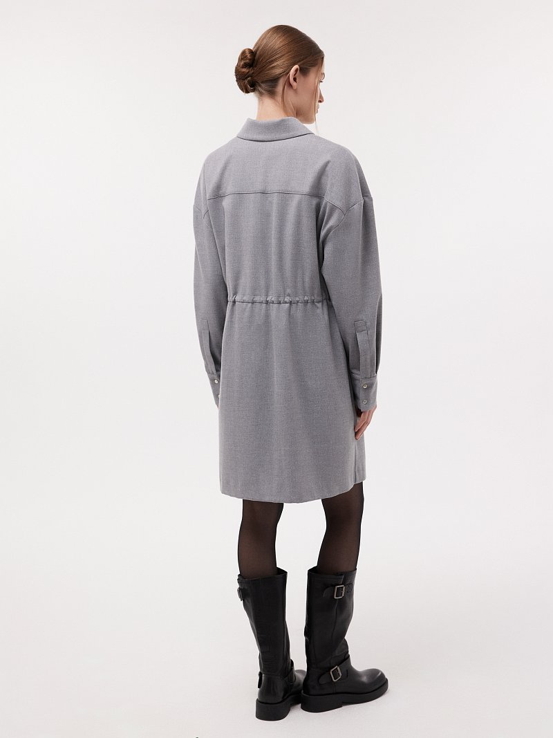 Платье-рубашка на молнии