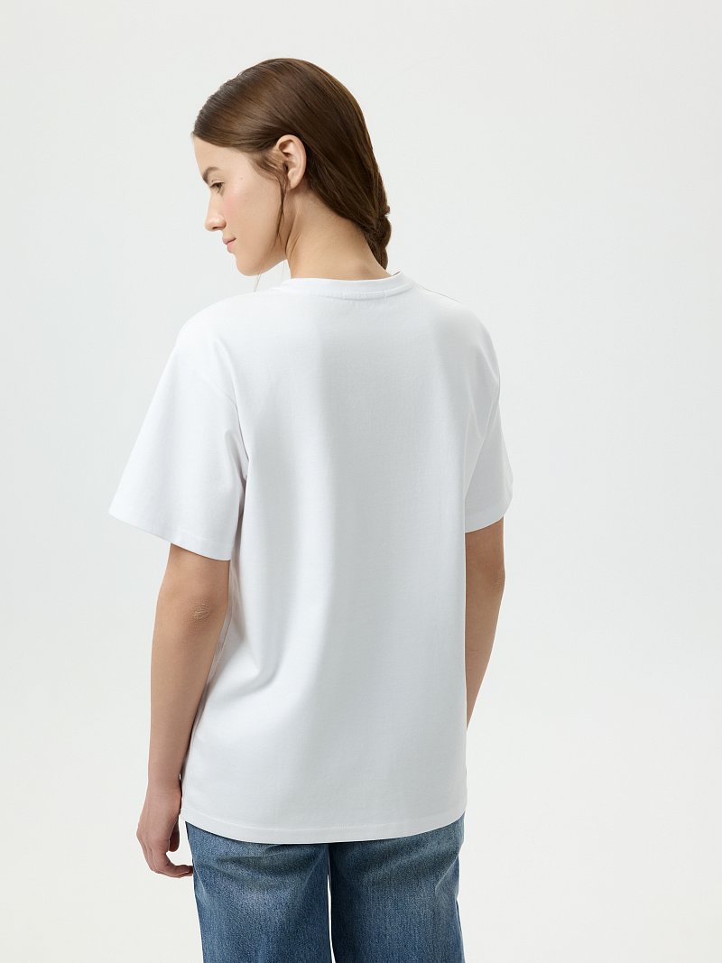 Футболка из хлопка с вышивкой