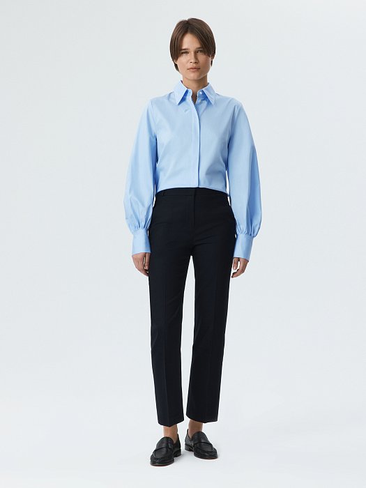 Зауженные укороченные брюки (Р158): фото №6