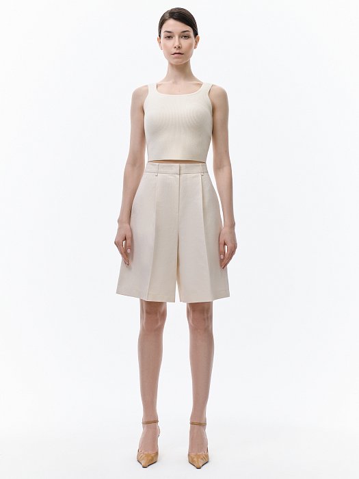 Шорты из смесового льна: фото №2