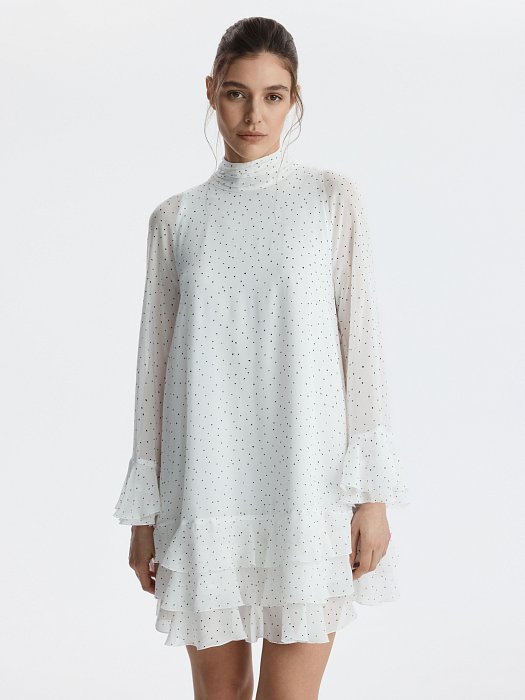 Шифоновое платье с воланами: фото №3