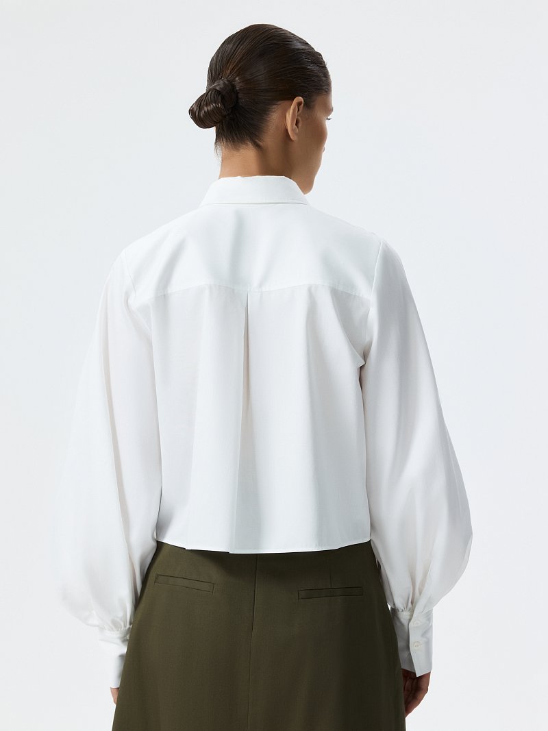 Укороченная рубашка из хлопка