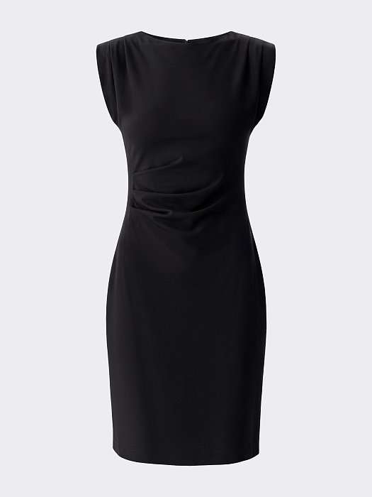 Трикотажное платье-мини с драпировками: фото №6