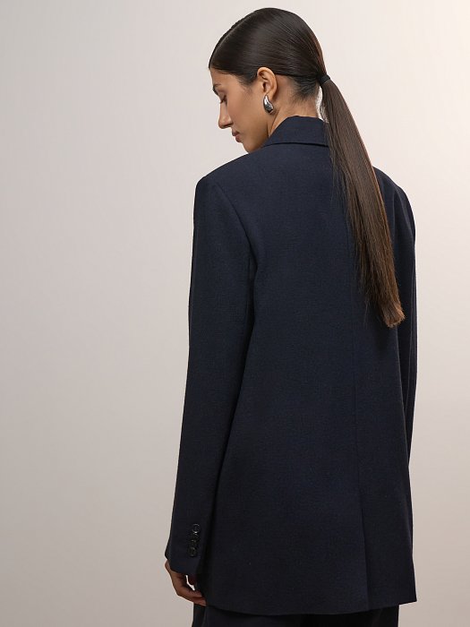 Прямой жакет из смесовой шерсти: фото №7