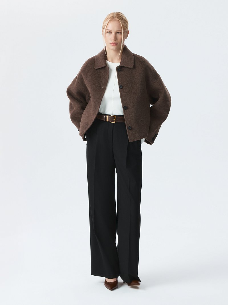 Широкие брюки из фланели