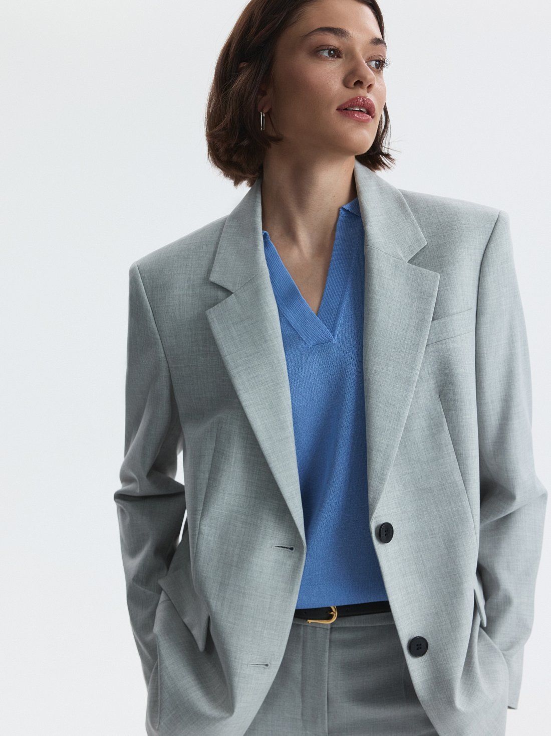 Вязаное поло из вискозы: фото №1