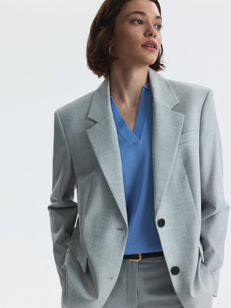 Вязаное поло из вискозы