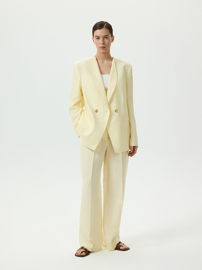 Жакет из конопляной ткани