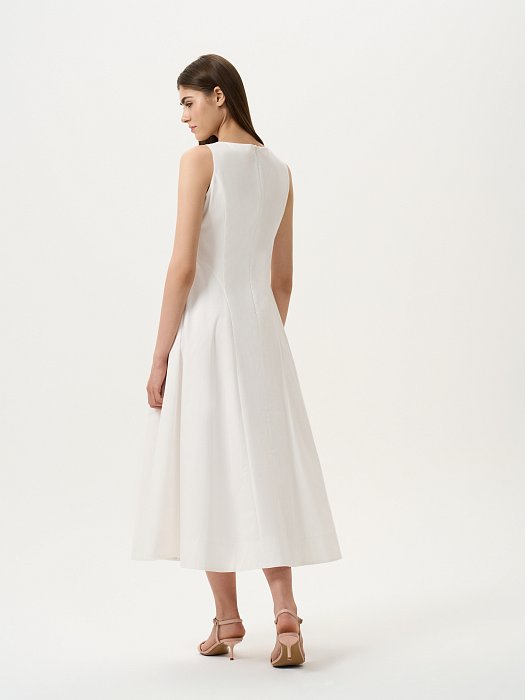 Расклешенное платье из поплина : фото №4