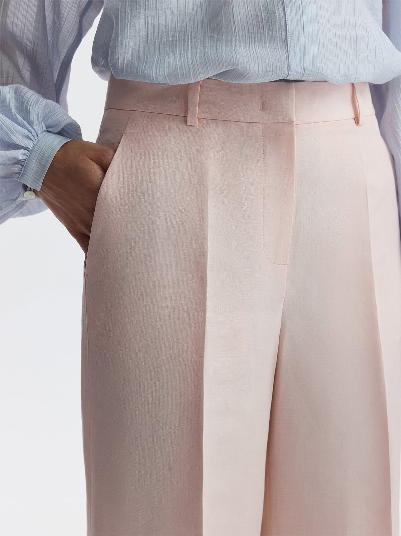 Брюки из смесового льна