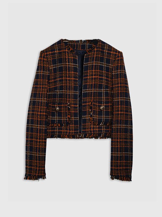 Жакет укороченный из твида : фото №10