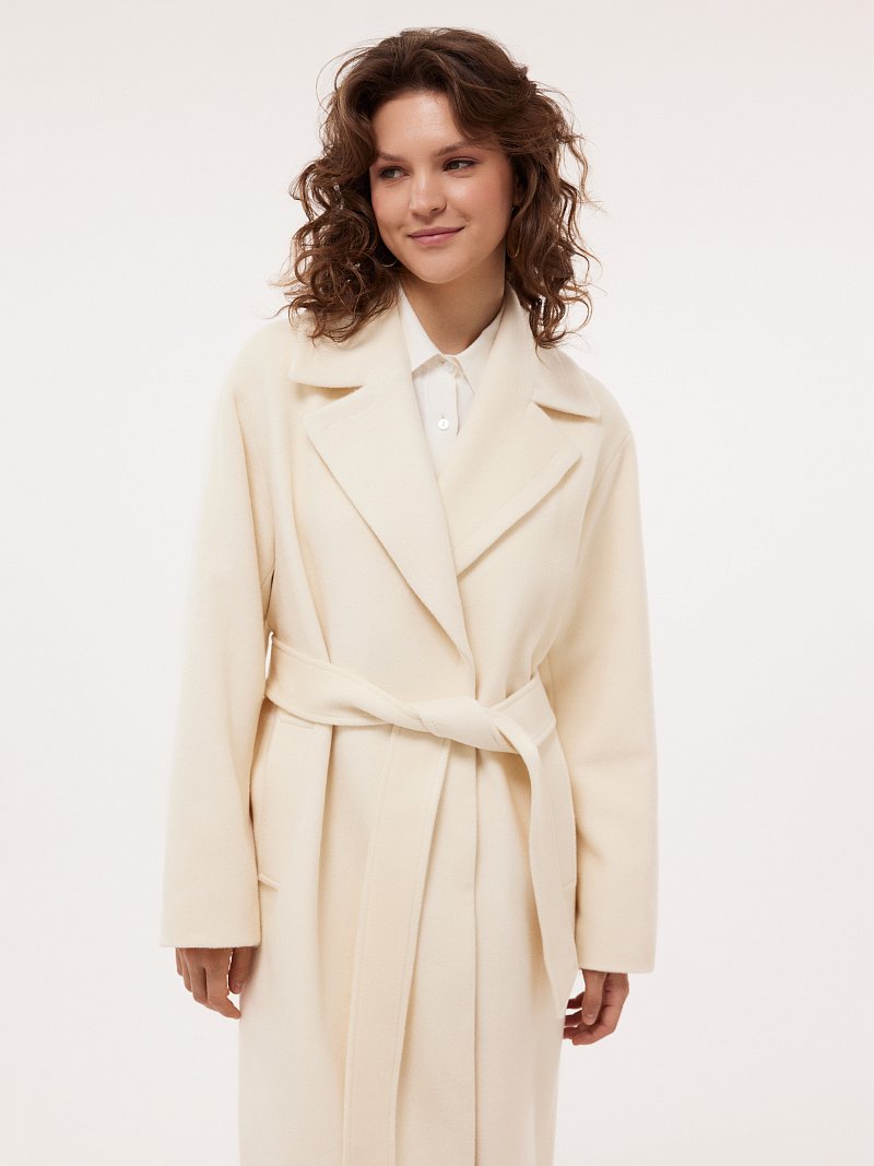 Пальто-халат из 100% шерсти