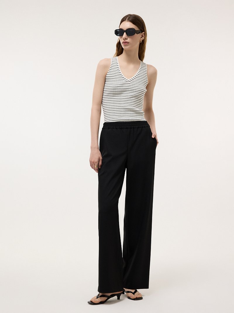 Костюмные брюки на резинке