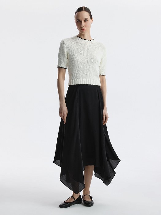 Джемпер с короткими рукавами из хлопка: фото №6