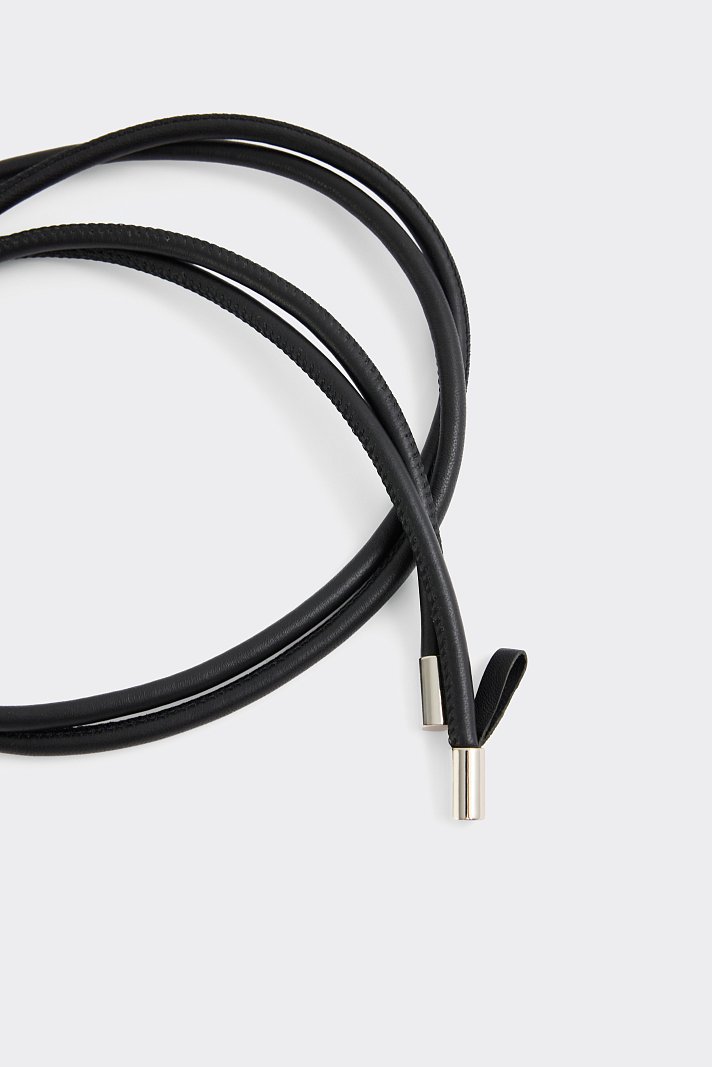 Пояс-шнурок из натуральной кожи