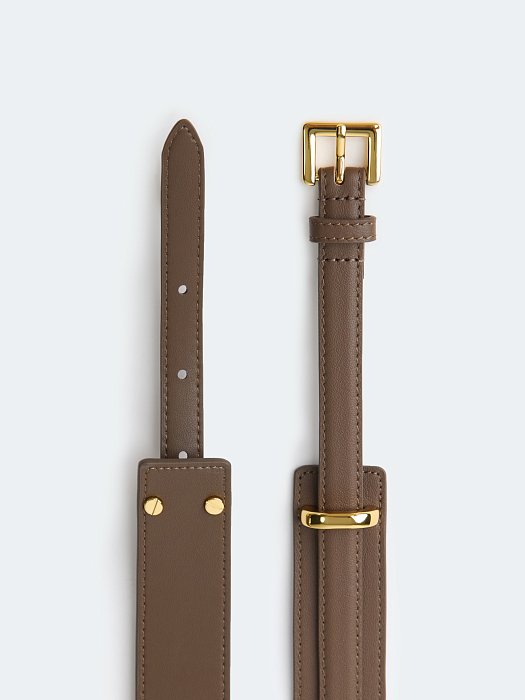 Двойной ремень из натуральной кожи: фото №3