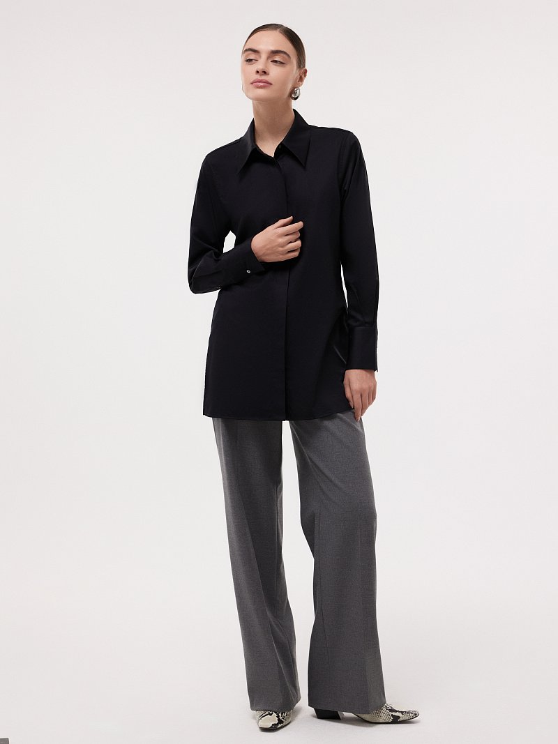 Удлиненная рубашка из хлопка