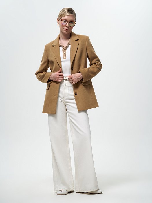 Приталенный жакет из драпа: фото №11