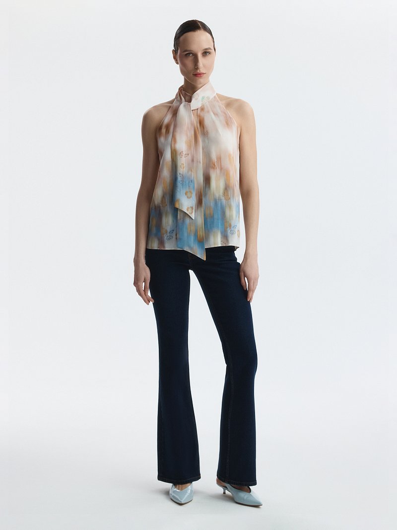 Атласный топ-халтер