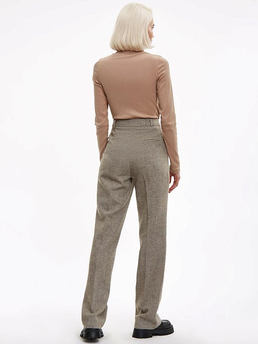 Прямые брюки из шерсти: фото №7