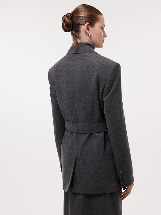 Жакет из фланели в полоску: фото №3