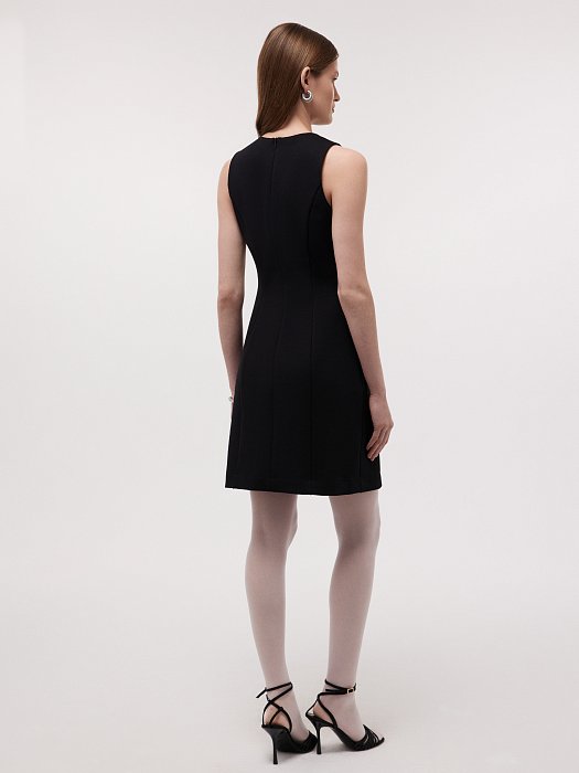 Трикотажное платье из хлопка с драпировками: фото №4