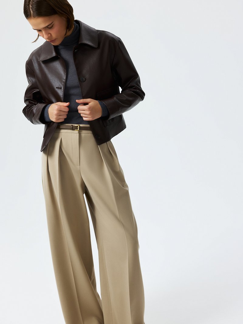 Брюки из переработанного материала с шерстью