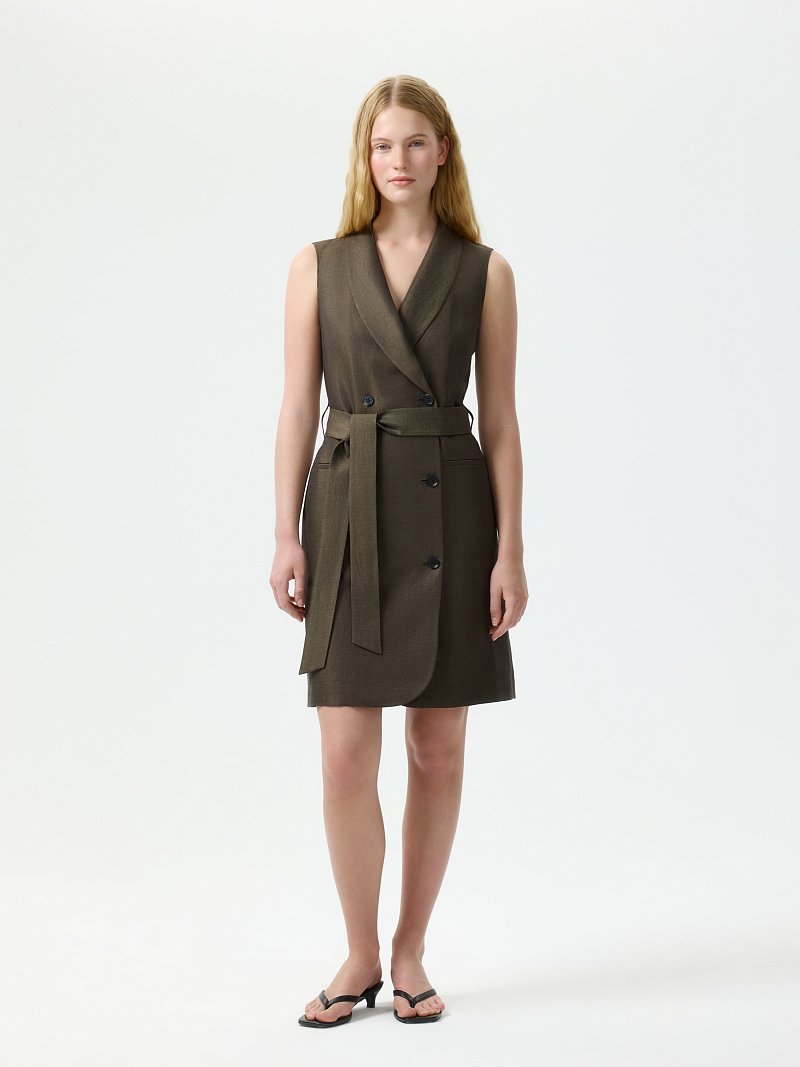 Платье-жилет с поясом