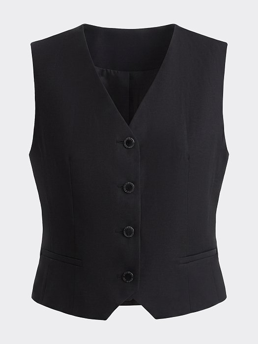 Приталенный жилет изо льна: фото №7