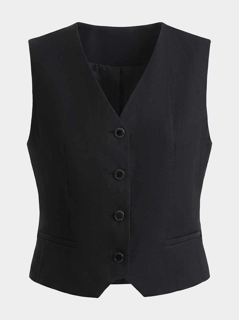 Приталенный жилет изо льна