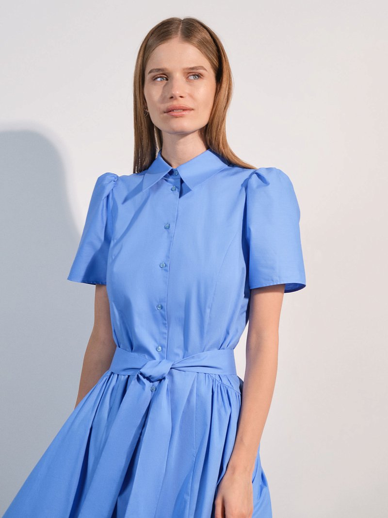 Платье-рубашка с поясом 