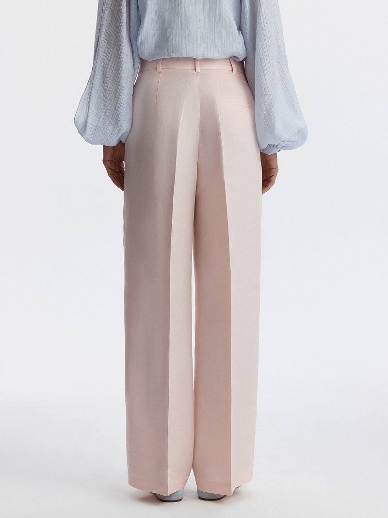 Брюки из смесового льна