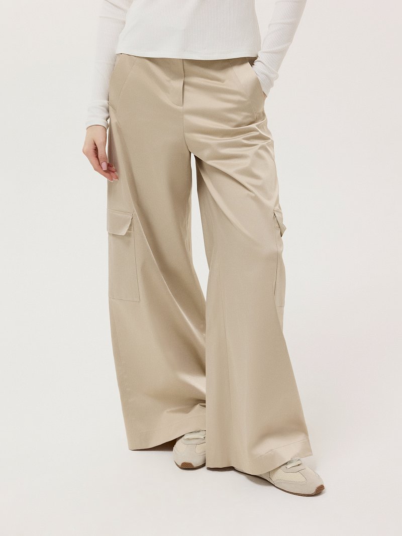 Атласные брюки-карго