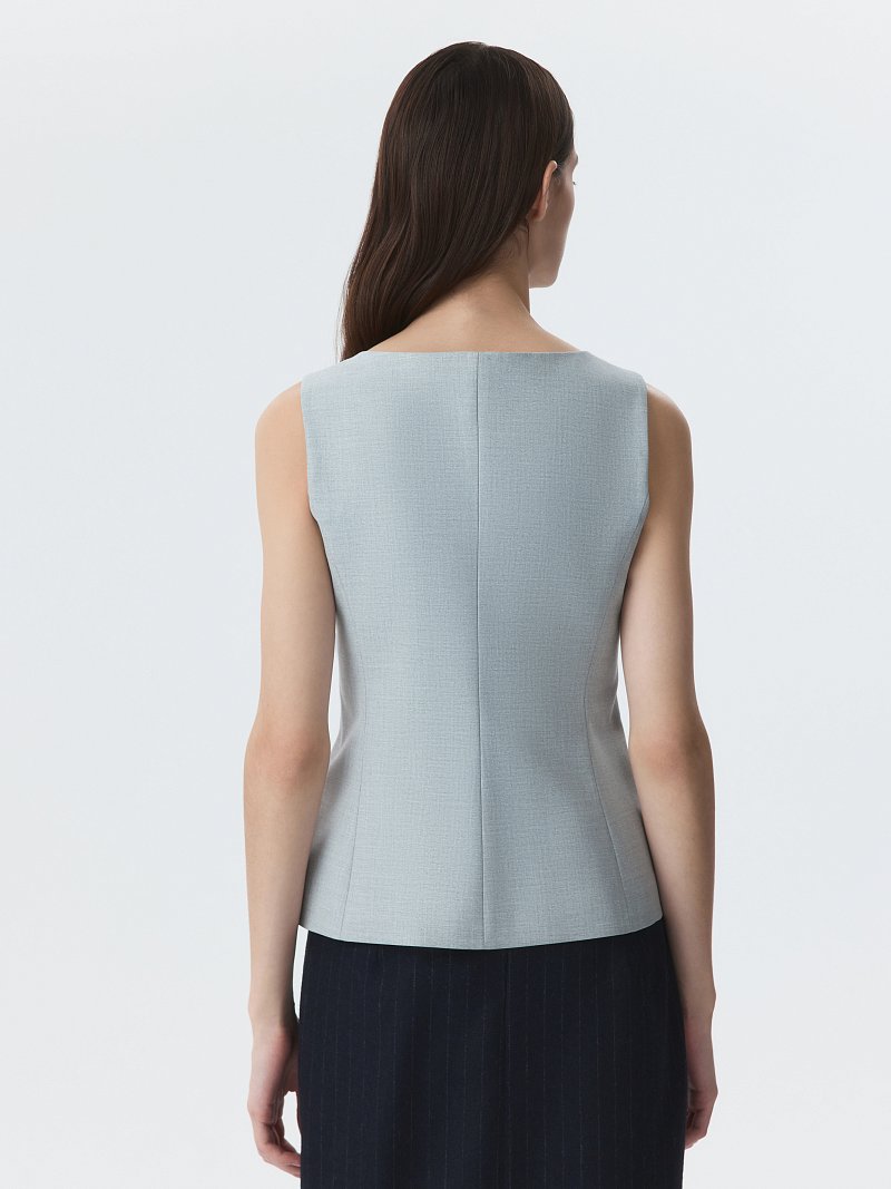 Костюмный жилет с квадратным вырезом (Р158)