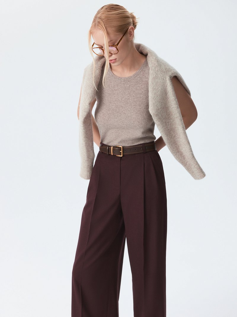 Широкие брюки из фланели