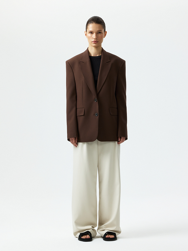 Прямой жакет из хлопка