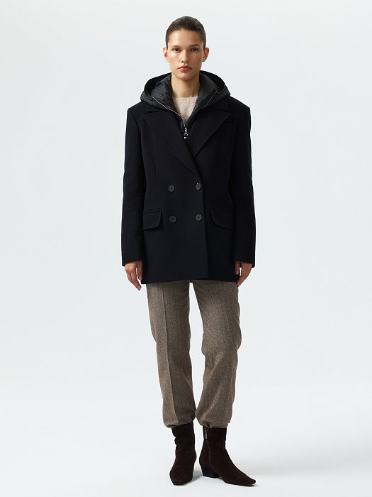 Полупальто со съемным капюшоном: фото №5