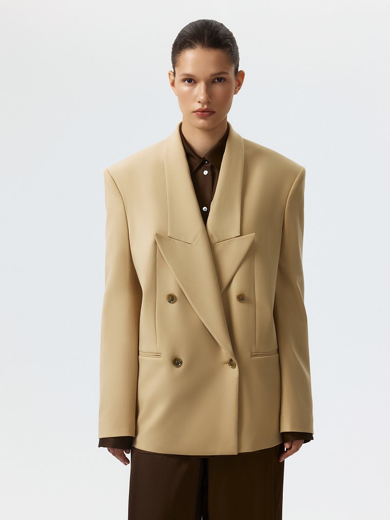 Двубортный жакет из вискозы (Р158)