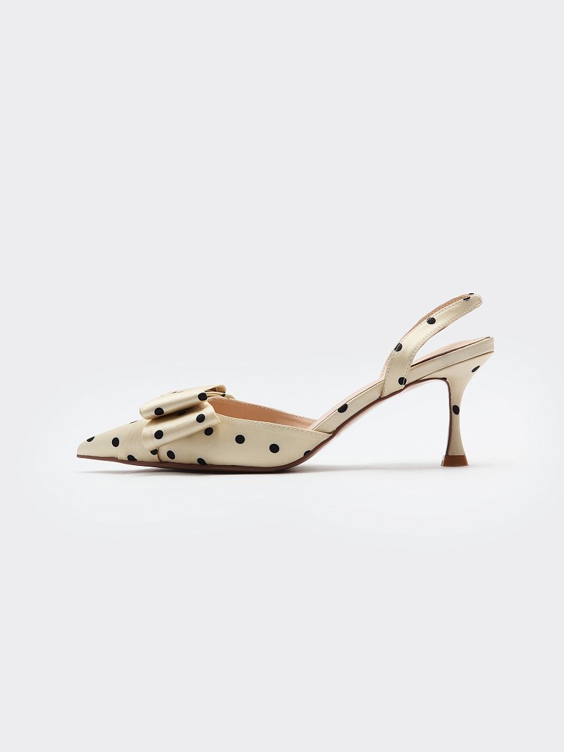 Туфли из сатина в горох